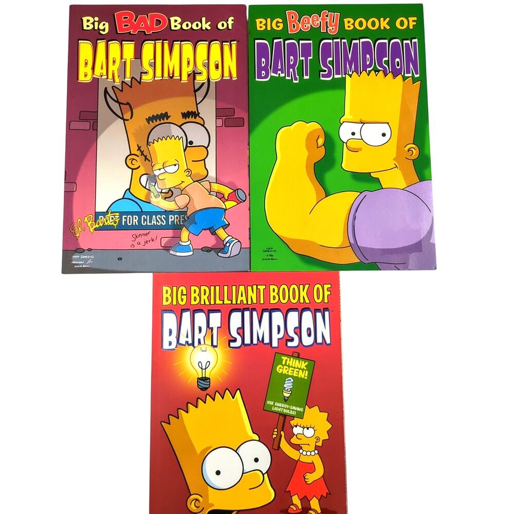 Simpsons Graphic Novel Lot Big Bad Beefy Brilliant Bart Simpson Bongo Comics TPB